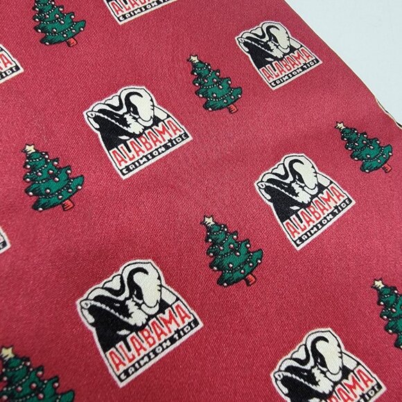 University of Alabama Crimson Tide Christmas Neck‎ Tie Silk Campus Classic - Picture 2 of 6
